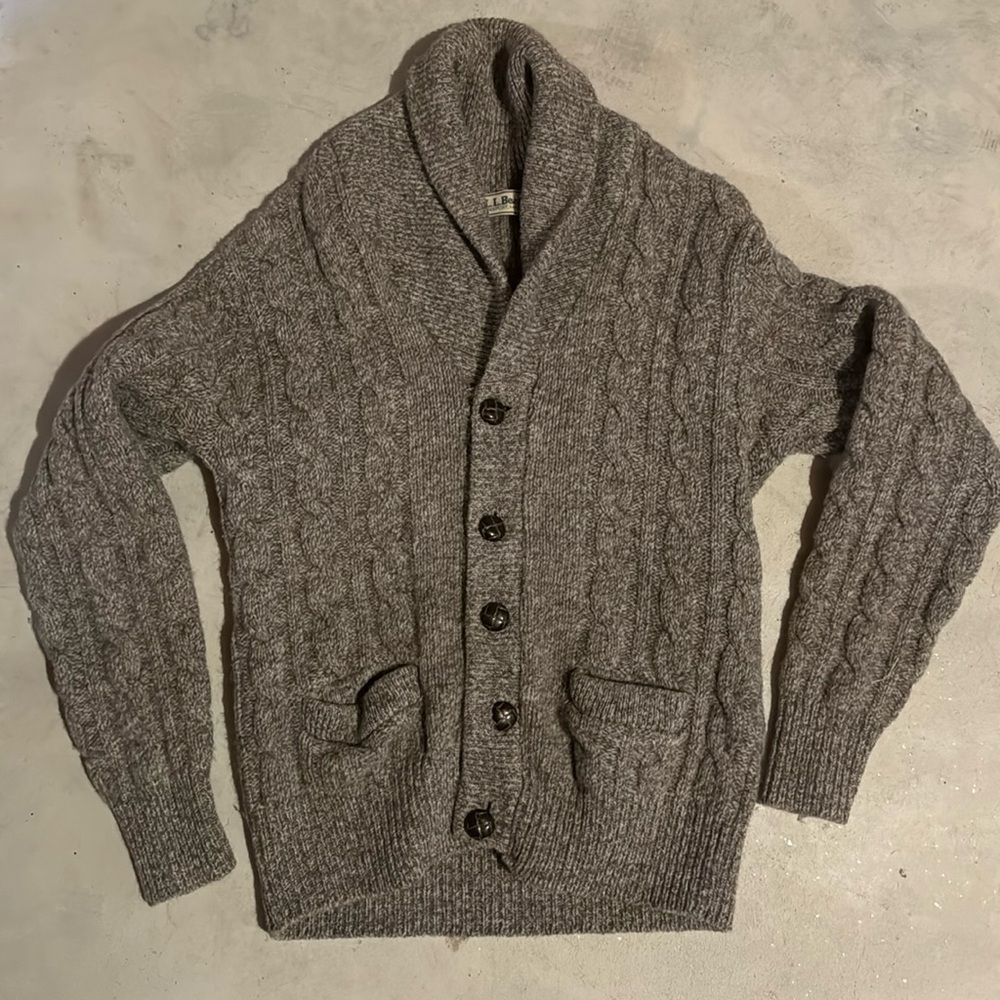 vintage ll bean cardigan